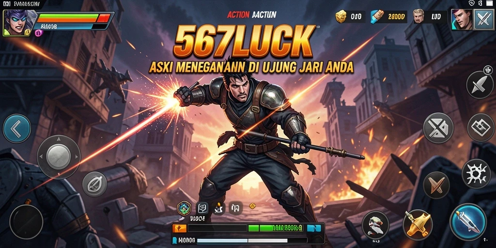 Tampilan antarmuka 567LUCK yang seru dan menegangkan saat aksi berlangsung.