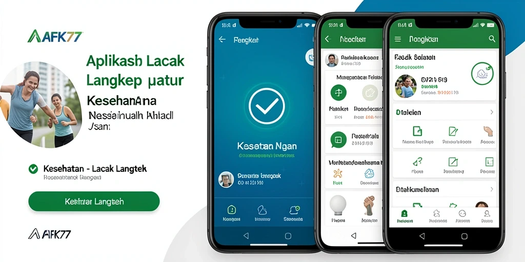 Tampilan antarmuka AFK77 yang menampilkan statistik langkah harian.