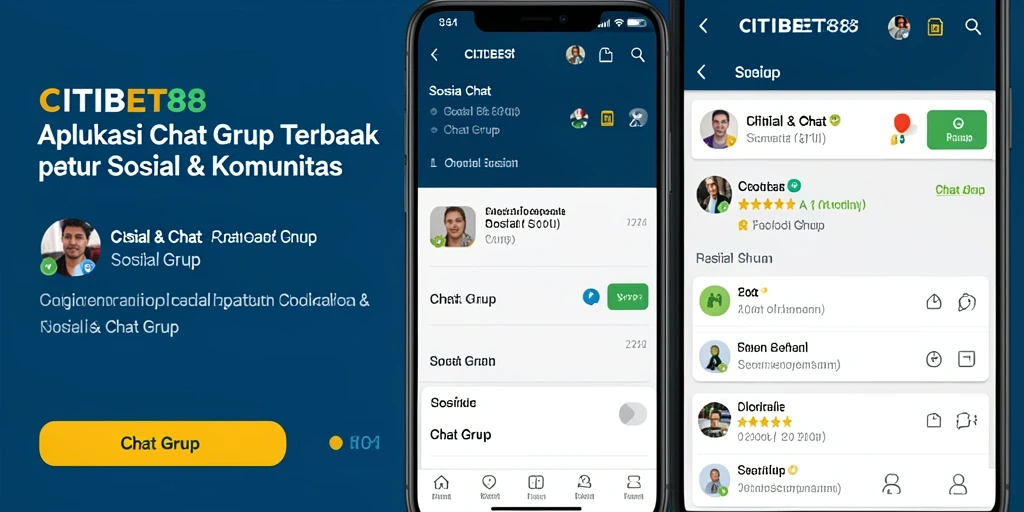 Antarmuka CITIBET88 menampilkan fitur Chat Grup yang ramah pengguna.
