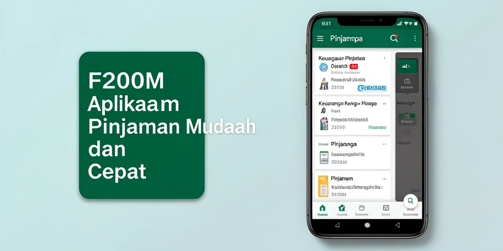Antarmuka F200M yang sederhana dan user-friendly untuk pengajuan Pinjaman.