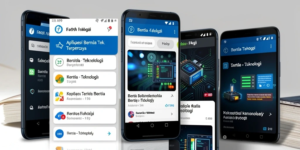 Antarmuka aplikasi FA99 menampilkan berita teknologi terbaru dengan jelas.