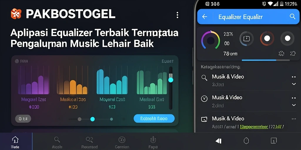 Tampilan antarmuka PAKBOSTOGEL saat menyesuaikan Equalizer.